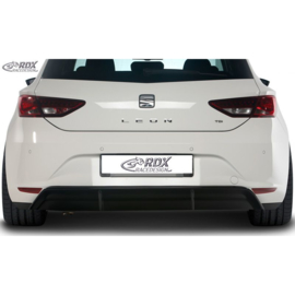 Achterskirt 'Diffusor' passend voor Seat Leon 5F SC/5-deurs 2013-2017 excl. ST/FR/Cupra (ABS zwart glanzend)