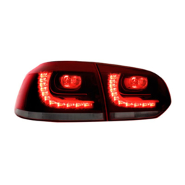 Set R-Look LED Achterlichten passend voor Volkswagen Golf VI 2008-2012 excl. Variant - Rood/Smoke