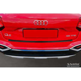 Zwart RVS Achterbumperprotector passend voor Audi Q2 Facelift 2020-
