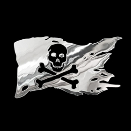 Nikkel Sticker 'Pirate Flag' - 70x44,5mm