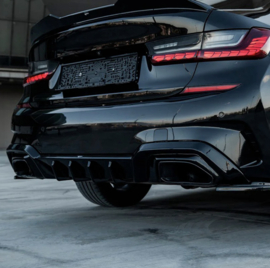 Oneway Achterspoiler passend voor BMW 3-Serie G20 Sedan M-Pack & M340i 2018-2022 & 2022- & M3 G80 Sedan 2022- - Glanzend zwart