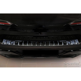 Zwart-Chroom RVS Achterbumperprotector passend voor BMW 7-Serie (G70) 2023- met M-Pakket 'Ribs'