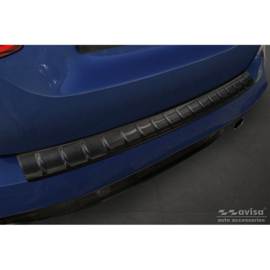 Zwart RVS Achterbumperprotector passend voor BMW 2 Active Tourer F45 2013-2021 met M-Pakket 'Ribs'