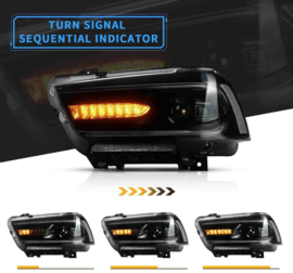 VLAND LED-koplampen voor Dodge Charger 2011-2014 Frontlampen Dubbele koplampen Zonder lampen