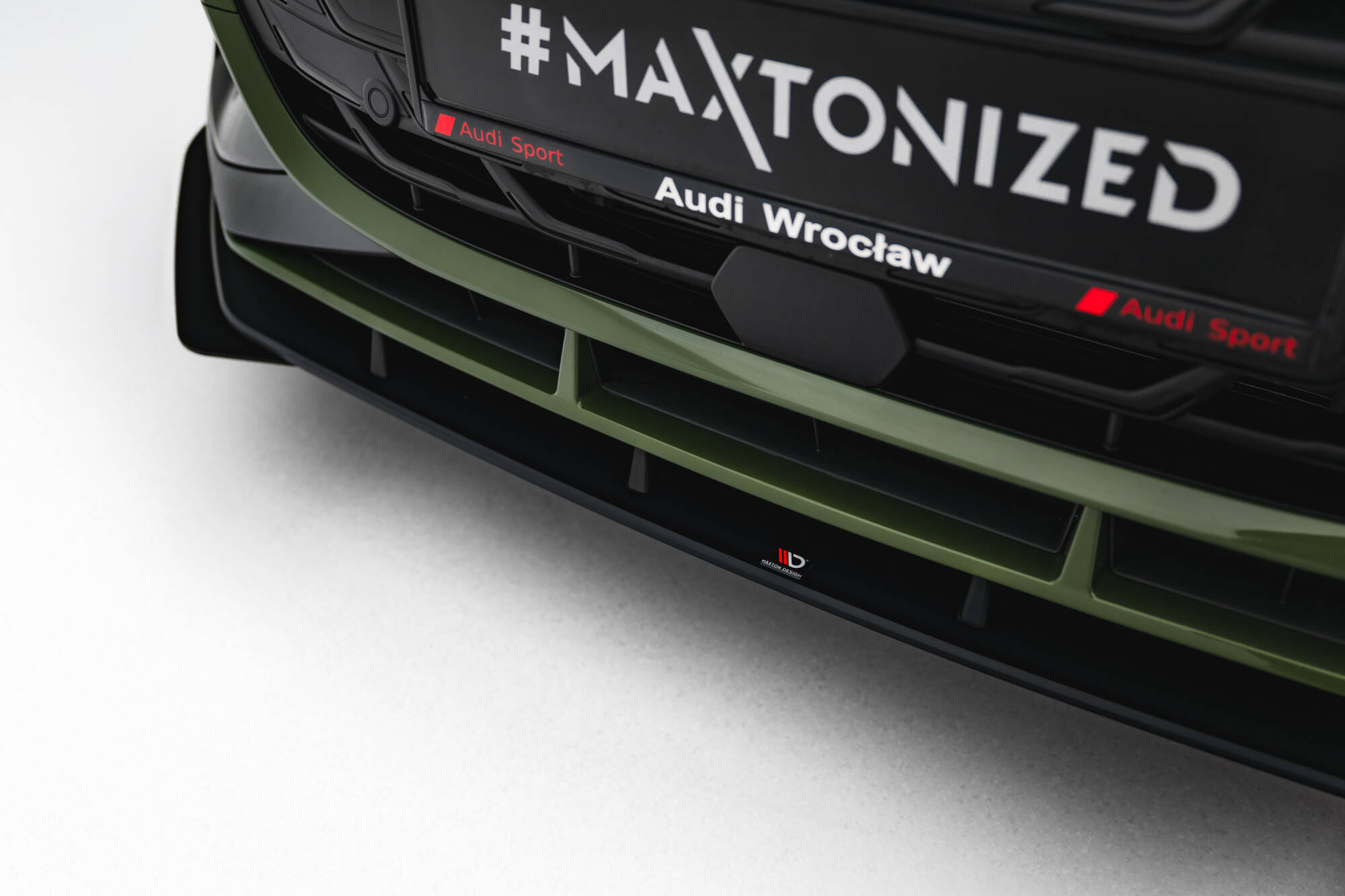 Maxton Design Street Pro Frontsplitter V.1 + kleppen Audi S3 Sportback / A3 S-line Sportback 8Y Facelift + Audi A3 S-Line Sedan / S3 Sedan 8Y Facelift