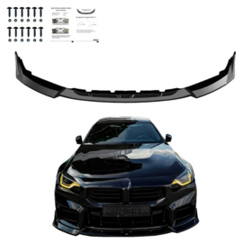 Oneway Voorspoilerlip passend voor BMW M2 G87 Coupe 2023- - Glanzend zwart
