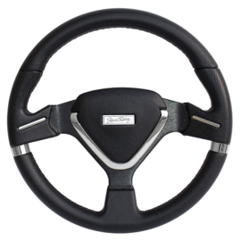 Simoni Racing Sportstuur Montecarlo 350mm - Zwart Leder