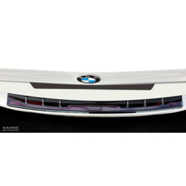 RVS Achterbumperprotector 'Deluxe' passend voor BMW 5-Serie G31 Touring 2017-2020 excl. M-Sport 'Performance' Zwart/Rood-Zwart Carbon