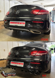 😎😎Mercedes Benz C180 Coupe 2019 AMG Line Provided with a C43 AMG Look Diffuser with Exhaust Tips😎😎