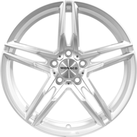 MONACO WHEELS GP1 17inch 7,5j 5/112 ET35 Naaf 66,5mm Zilver