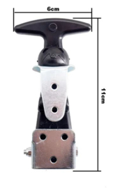 Simoni Racing Universele Motorkaphaken Type 6 - Zilver/Zwart - Quick Release