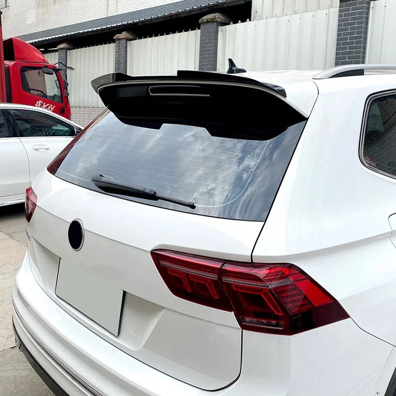 AutoStyle Dakspoiler (Spoiler Cap) passend voor Volkswagen Tiguan II R-Line Facelift 2020-2024 incl. Allspace & Seat Tarraco FR 2019- (ABS Glanzend zwart)