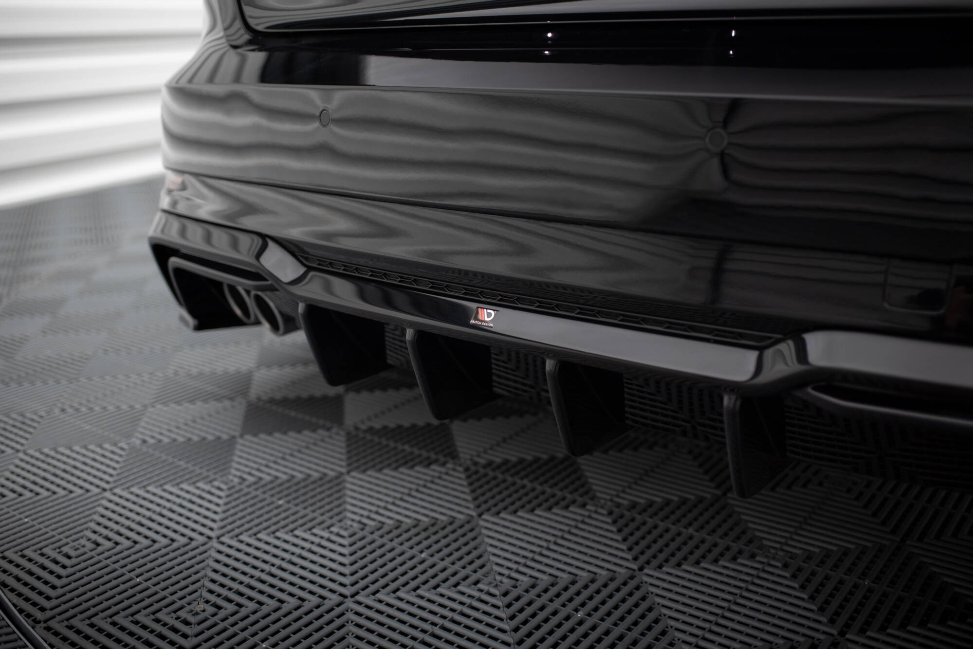 Maxton Design Achterspoiler Audi A3 S-Line Sportback 8V Facelift (uitvoering met dubbele uitlaten aan één kant)