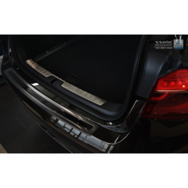 RVS Achterbumperprotector 'Deluxe' passend voor BMW X6 F16 2014-2019 Zwart/Zwart Carbon excl. M-Pakket