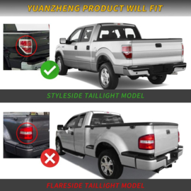 VLAND LED-achterlichten voor 2009-2014 Ford F150 Amber sequentiële richtingaanwijzer Kleur (lens) Licht gerookt