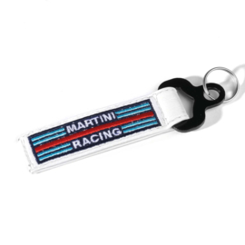SLEUTELHANGER LEDER MARTINI blauw/wit of donker blauw
