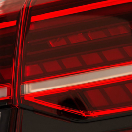 Set LED Achterlichten passend voor Volkswagen Golf VII 2012-2017 & Facelift (7.5) 2017- excl. Variant - Rood/Rookgrijs - incl. Dynamic Running Light