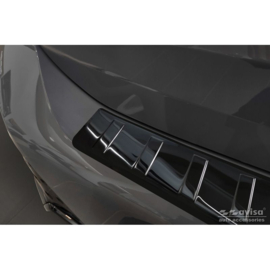 Zwart-Chroom RVS Achterbumperprotector passend voor BMW 2-Serie U06 Active Tourer M-Pakket 2021- 'Ribs'