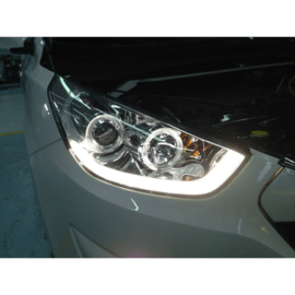 Set Koplampen DRL-Look passend voor Hyundai ix35 2010- - Chroom