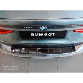 Echt 3D Carbon Achterbumperprotector passend voor BMW 6-Serie Gran Turismo G32 2017- 'Ribs'