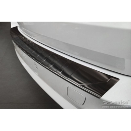 Zwart RVS Achterbumperprotector passend voor BMW X5 F15 2013-2018 met M-Pakket 'Ribs'