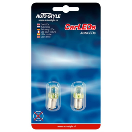 BA9S LED Lampen 12V Geel, set à 2 stuks