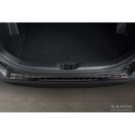 Zwart-Chroom RVS Achterbumperprotector passend voor Toyota RAV4 V 2018- & Suzuki Across 2020- 'Ribs'