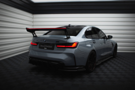 Maxton Design Carbon Spoiler Met Externe Beugels Staanders + LED BMW M3 G80 / M340i G20 / 3 M-Pack G20 / 3 Standaard G20