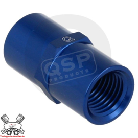 Adapter female / female 1/8NPT - 1/8NPT - Blauw