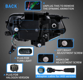 VLAND LED-projectorkoplampen voor Chevrolet [chevy] Camaro 2016-2018