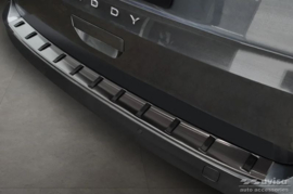 Zwart RVS Achterbumperprotector passend voor Volkswagen Caddy V Cargo & Combi 2020- 'STRONG EDITION'