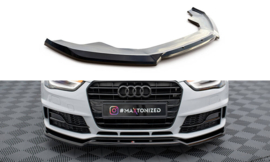 Maxton Design VOORSPLITTER V.2 AUDI A4 COMPETITION B8 FACELIFT Gloss Black