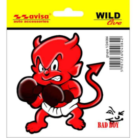 Sticker Devil Boxer - 9,5x 8,5cm