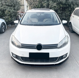 AutoStyle Voorspoilerlip passend voor Volkswagen Golf VI 2008-2012 excl. GTi/R (Glanzend Zwart ABS)