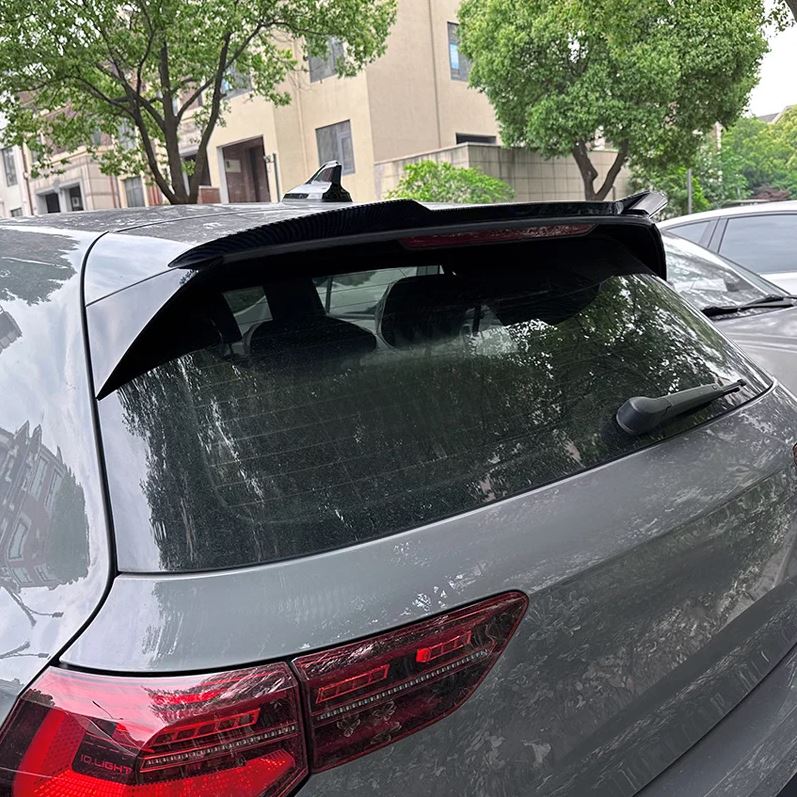 AutoStyle Dakspoiler (Spoiler Cap) passend voor Volkswagen Golf VIII HB 3/5-deurs GTi/GTD/GTE/R/R-Line 2020- (ABS Glanzend zwart)