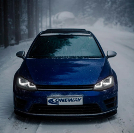 Oneway Voorspoilerlip passend voor Volkswagen Golf VII HB/Variant R/R Line 2013-2016 – Glanzend zwart