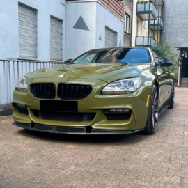 Oneway Voorspoilerlip passend voor BMW 6-Serie F06/F12/F13 Facelift M-Pack 2013-2018 - Glanzend zwart