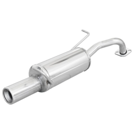 100% RVS Sportuitlaat passend voor Toyota Yaris 1.0 69pk 2011- 1x80mm