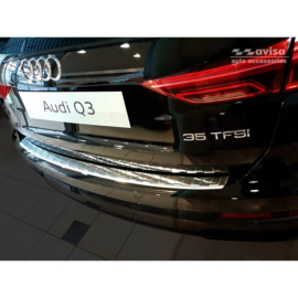 RVS Achterbumperprotector passend voor Audi Q3 II 2019- incl. S-Line 'Ribs'