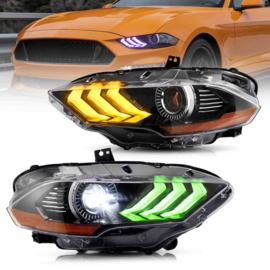 VLAND LED RGB-koplampen voor Ford Mustang 2018-2023 Aftermarket-koplampen