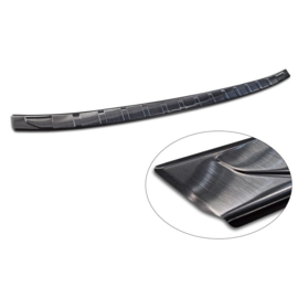 Zwart RVS Achterbumperprotector passend voor BMW X4 G02/F98 M Competition Facelift 2021- 'Ribs'