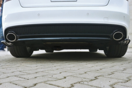 Maxton Design CENTRALE ACHTERSPLITTER AUDI A5 S-LINE 8T FL COUPÉ / SPORTBACK (ZONDER VERTICALE SPIJLEN) Gloss Black