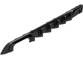 Oneway Achterbumperskirt (Diffuser) passend voor Audi A3 (8V) Sedan Facelift 2016-2020 (dubbele uitlaat L) - Glanzend zwart