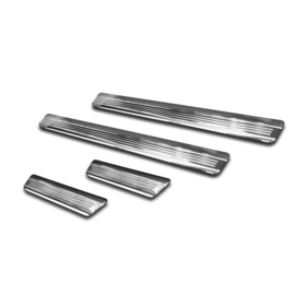 Zilver-Chroom RVS Instaplijsten passend voor Volkswagen Golf VIII HB 2020- 'Lines' - 4-delig