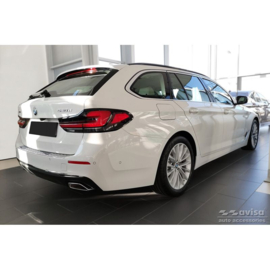 RVS Achterbumperprotector passend voor BMW 5-Serie G31 Touring Facelift 2020- excl. M-Sport 'Ribs'