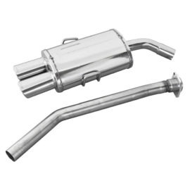 100% RVS Sportuitlaat passend voor BMW 3-Serie E36 323i 24v 1992- 2x90x70mm
