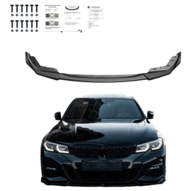 Oneway Voorspoilerlip passend voor BMW 3-Serie G20/G21 M-Pack 2018-2022 - Glanzend zwart