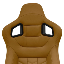 Sportstoel 'GK' - Beige Kunstleder - Dubbelzijdig verstelbare rugleuning - incl. sledes