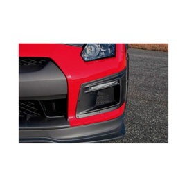 Chargespeed Voorbumper-luchtinlaten met LED DRL's & Knipperlicht passend voor Nissan GT-R R35 2007-2010 - Zwart FRP