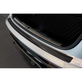 Zwart RVS Achterbumperprotector passend voor Audi Q5 Sportback 2020- incl. S-Line